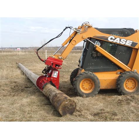 skid steer hydraulic post tamper|skid steer pole setter attachment.